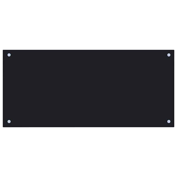 vidaXL Kuchynská zástena, čierna 90x40 cm, tvrdené sklo