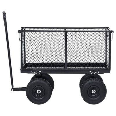 vidaXL Záhradný ručný vozík čierny 350 kg