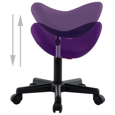 vidaXL Pracovná stolička fialová umelá koža