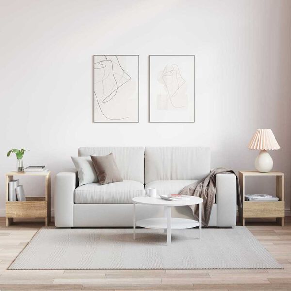 vidaXL Reg&aacute;l na časopisy 2 pcs Sonoma dub 35 x 30 x 45 cm