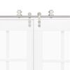 vidaXL Kovanie na posuvné dvere 400 cm, nehrdzavejúca oceľ, strieborné