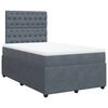 vidaXL Boxspring posteľ s matracom, tmavosiv&aacute; 120x190 cm, zamat
