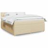 vidaXL Posteľn&yacute; r&aacute;m boxspring s matracom kr&eacute;mov&yacute; 180x200 cm l&aacute;tka