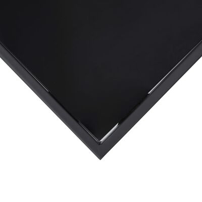 vidaXL Záhradný barový stôl čierny 110x60x110 cm tvrdené sklo