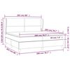 vidaXL Posteľn&yacute; r&aacute;m boxspring s matracom tmavosiv&yacute; 200x200 cm zamat