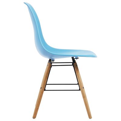 vidaXL Jedálenské stoličky 2 ks modré plast
