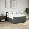 vidaXL Boxspring posteľ s matracom tmavosiv&aacute; 140x190 cm l&aacute;tka