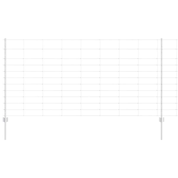 vidaXL Plot s podperou Strieborn&aacute; 1,2 x 25 m Oceľ