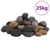vidaXL Leštené kamienky 25 kg rôznofarebné 5-8 cm