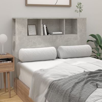 vidaXL Čelo postele so skrinkou betónovo sivé 120x18,5x102,5 cm