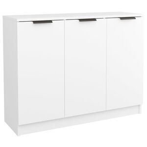 vidaXL Komoda biela 90,5x30x70 cm spracovan&eacute; drevo