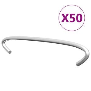 vidaXL Gabi&oacute;nov&eacute; h&aacute;ky 50 ks pozinkovan&aacute; oceľ 10 cm