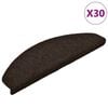 vidaXL Schodov&eacute; rohože, samolepiace, 30 ks, 65x21x4 cm, tmavohned&eacute;, polkruhov&eacute;, veľk&eacute;