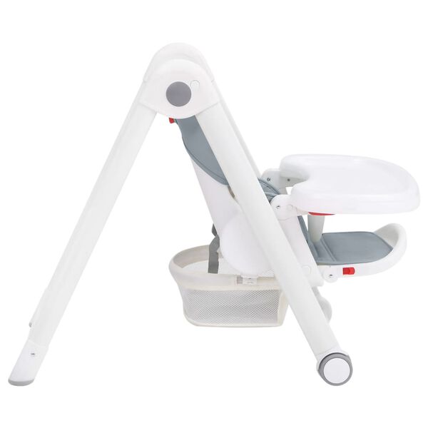 vidaXL Detsk&aacute; vysok&aacute; stolička svetlosiv&aacute; hlin&iacute;kov&aacute;