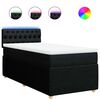 vidaXL Posteľn&yacute; r&aacute;m boxspring s matracom čierny 90x190 cm l&aacute;tka