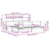 vidaXL Posteľ s knižnicou bez matraca 200x200 cm borovicov&yacute; mas&iacute;v