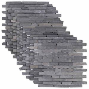 vidaXL Mozaikov&eacute; dlaždice Siv&aacute; 30 x 30 cm Mramor