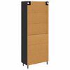 vidaXL Highboard so z&aacute;suvkou 2 pcs Čierny dub Kompozitn&eacute; drevo