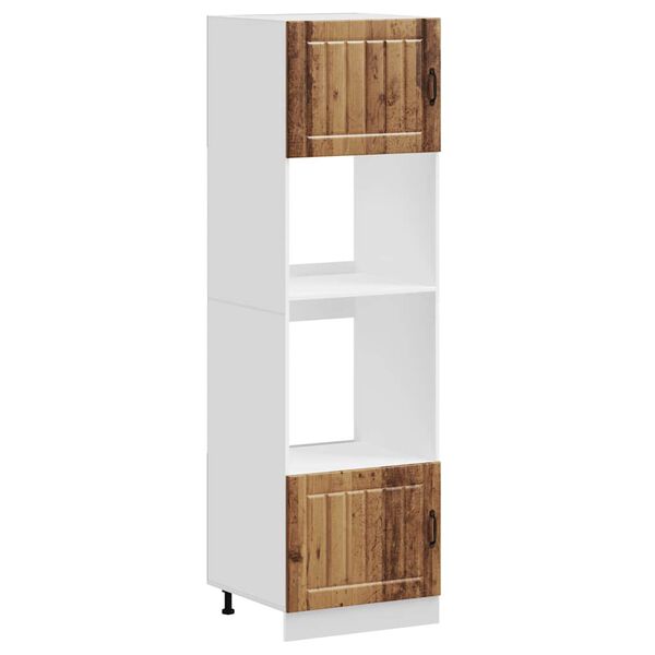 VidaXL Skrinky na pec 2 ks Lucca, star&eacute; drevo, kompozitn&eacute; drevo