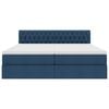 vidaXL &Uacute;ložn&aacute; posteľ s matracmi Modr&aacute; 200 x 200 cm Umel&aacute; koža