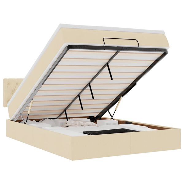 vidaXL Osmansk&aacute; posteľ s matracom a LED kr&eacute;mov&yacute;mi 140x190 cm L&aacute;tka