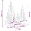 vidaXL Dreven&eacute; vianočn&eacute; stromčeky na dekor&aacute;ciu 3 ks mas&iacute;vna borovica