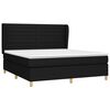 vidaXL Posteľn&yacute; r&aacute;m boxspring s matracom čierny 160x200 cm l&aacute;tka