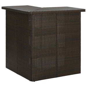 vidaXL Rohov&yacute; barov&yacute; stol&iacute;k hned&yacute; 100x50x105 cm polyratanov&yacute;
