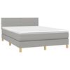 vidaXL Boxspring posteľ s matracom bledosiv&yacute; 140x190 cm l&aacute;tka