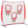 vidaXL Sieť na tr&eacute;ning bejzbalu Čierna 214,5 x 89,5 x 181 cm Polyester