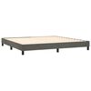 vidaXL Posteľn&yacute; r&aacute;m boxspring s matracom tmavosiv&yacute; 200x200 cm zamat