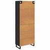 vidaXL Highboard Čierny dub 69,5 x 34 x 180 cm Kompozitn&eacute; drevo