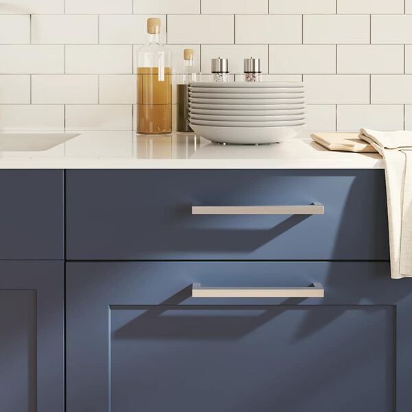 vidaXL Rukoväte na skrinku 5 ks strieborné 192 mm nehrdzavejúca oceľ