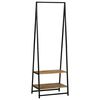vidaXL Vešiak na oblečenie Čierna 60 x 45 x 180 cm Akáciový masív