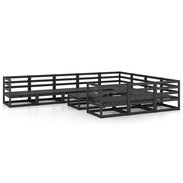 vidaXL 11-dielna záhradná sedacia súprava, borovicový masív