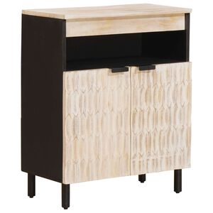 vidaXL Serv&iacute;rovacia skriňa Biele um&yacute;vanie dokončenie 60 x 33 x 75 cm