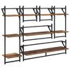 vidaXL Sada n&aacute;stenn&yacute;ch pol&iacute;c 6 pcs Star&eacute; drevo 100 x 25 x 30 cm