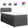 vidaXL Boxspring posteľ s matracom tmavosiv&aacute; 90x200 cm l&aacute;tka