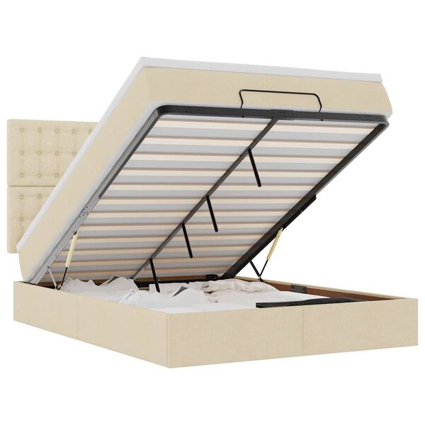 VidaXL Osmansk&aacute; posteľ s matracom a LED kr&eacute;movou 140x200 cm L&aacute;tka