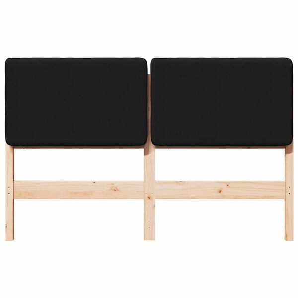 vidaXL Čal&uacute;nen&eacute; čelo postele s čelnou doskou Hned&aacute; a čierna 135 cm