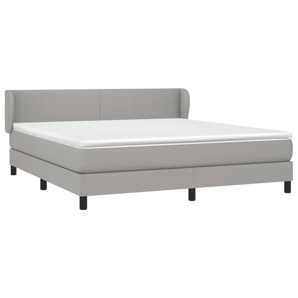 vidaXL Boxspring posteľ s matracom bledosiv&aacute; 180x200 cm l&aacute;tka