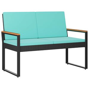 vidaXL Vonkaj&scaron;ia lavička 2 -Seater 107 x 61 x 80 cm polyratan