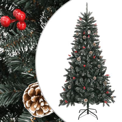 vidaXL Umelý vianočný stromček s podstavcom zelený 210 cm PVC
