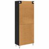 vidaXL Highboard Čierny dub 69,5 x 34 x 180 cm Kompozitn&eacute; drevo