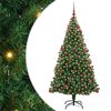 vidaXL Umel&yacute; vianočn&yacute; stromček Zelen&aacute; 180 cm PVC a Oceľ a Plast
