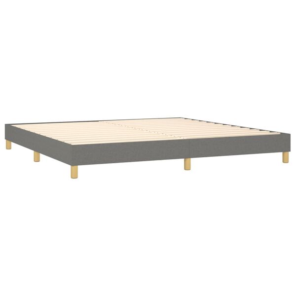 vidaXL Boxspring posteľ s matracom tmavosivá 200x200 cm látka
