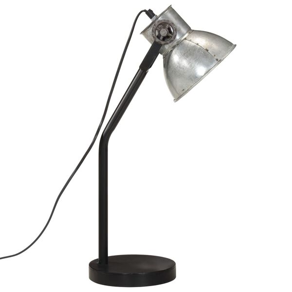 vidaXL Stolová lampa 25 W starožitná strieborná 17x17x60 cm E27
