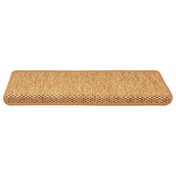vidaXL N&aacute;&scaron;ľapy na schody vzhľad sisalu 15 ks 65x21x4 cm sisal