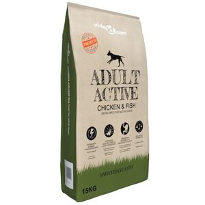 vidaXL Pr&eacute;miov&eacute; krmivo pre psov Adult Active Chicken & Fish 15 kg