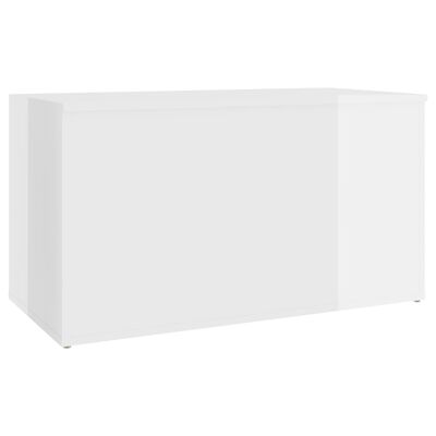 vidaXL Úložná truhlica, lesklá biela 84x42x46 cm, kompozitné drevo